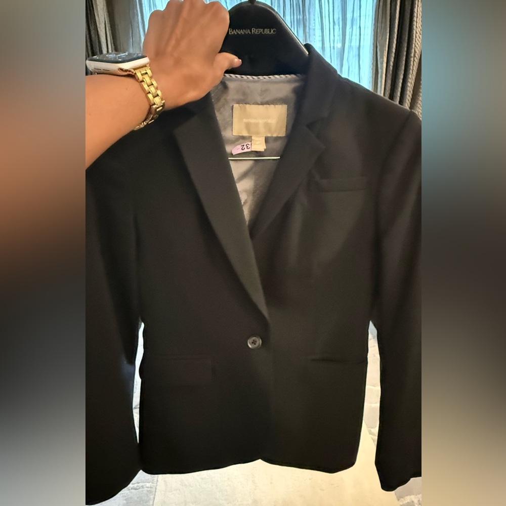 Banana Republic Classic lightweight wool Black Blazer 0P